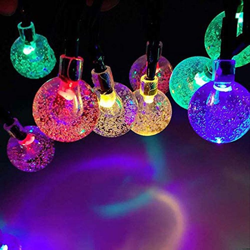 Colorful LED Solar Bubble Ball String Lights for Outdoor Decoration