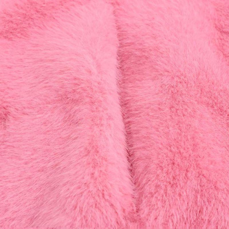 Kaslead New Arrival Women's Clothing Fashion Style Fur Integrated Stand Collar Short Zipper Jacket Outwear