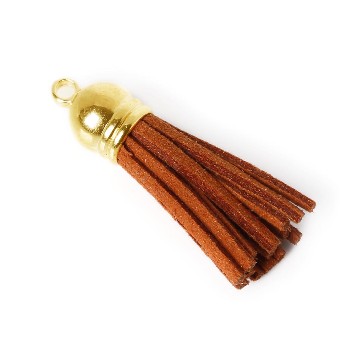 

10 шт. Полиэстеровая шелковая кисточка Подвеска с шипом Кисточка для DIY Изготовления ювелирных изделий Фурнитура Изготовление поделок коричневый