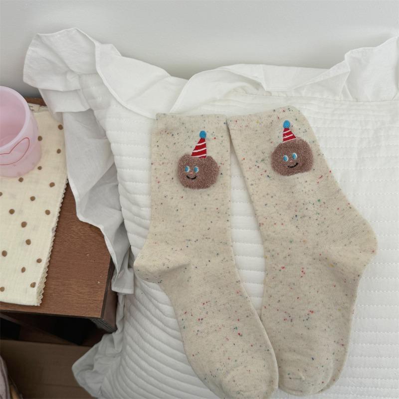 Flickor Höst och Vinter Söt Tecknad Björn Födelsedagshatt I Tubsockor