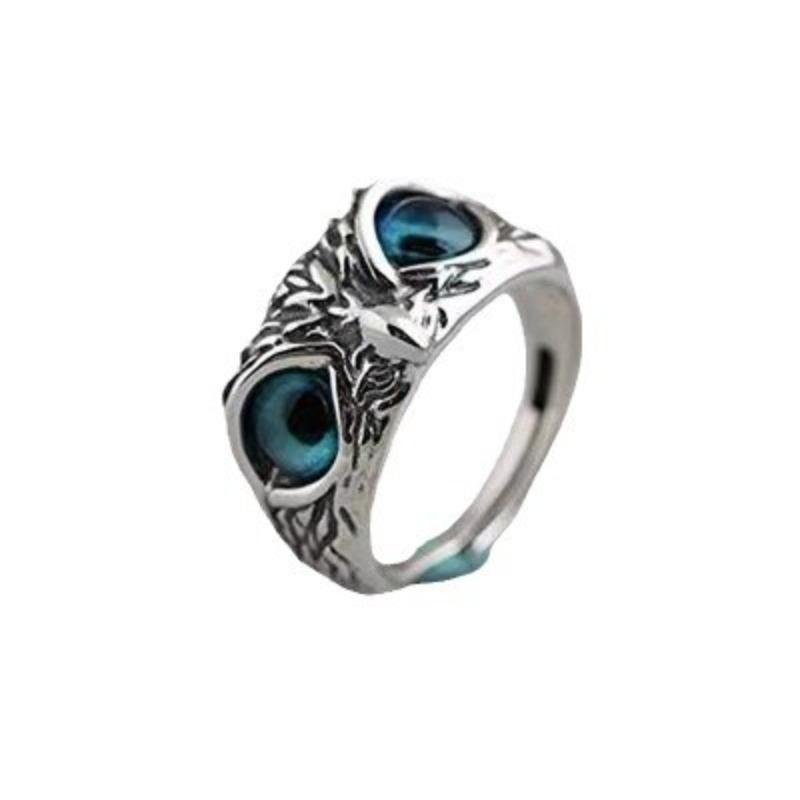 Bague créative chouette - Convient aux hommes et aux femmes. Bague à doigt Accessoire à ouverture réglable.