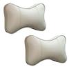 Ideamall Car Headrest Neck Pillow, Neck Pad, Set of 2 (Beige)