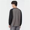 Splicing Contrasting Color Long-Sleeved Sweater T-Shirt Men'S Spring And Autumn Loose Round Neck Without Hat Pullover Casual Jacket On Clothes