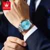 OELVS Men's Watches Top Brand Casual Original Wristwatch Waterproof Stainless Steel Scratch-Resistant Mirror Watch for Man