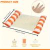 Striped PVC Inflatable Beach Chair - Portable And Foldable Adult Pool Lounger, Durable Party And Pool Accessory