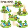 Conjunto de Brinquedos Cabana da Floresta de Blocos Magnéticos 100 peças para Crianças com 3+ Anos Brinquedos de Quebra-Cabeça Presentes de Aniversário Perfeitos para Crianças