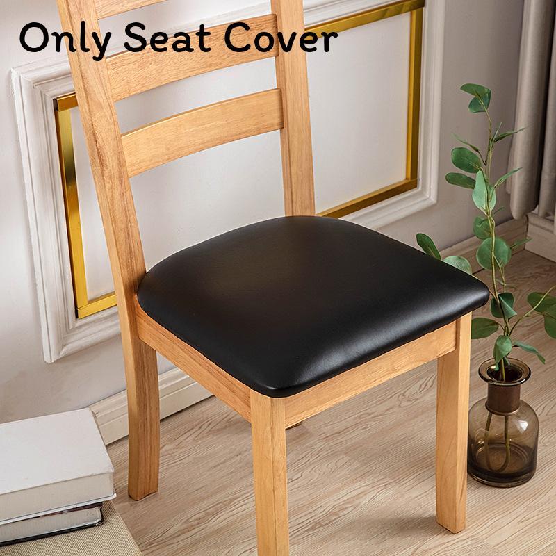 Pu Waterproof Office Chair Cover With Elastic Buckles For Dust Prevention In Modern Home Decor Black