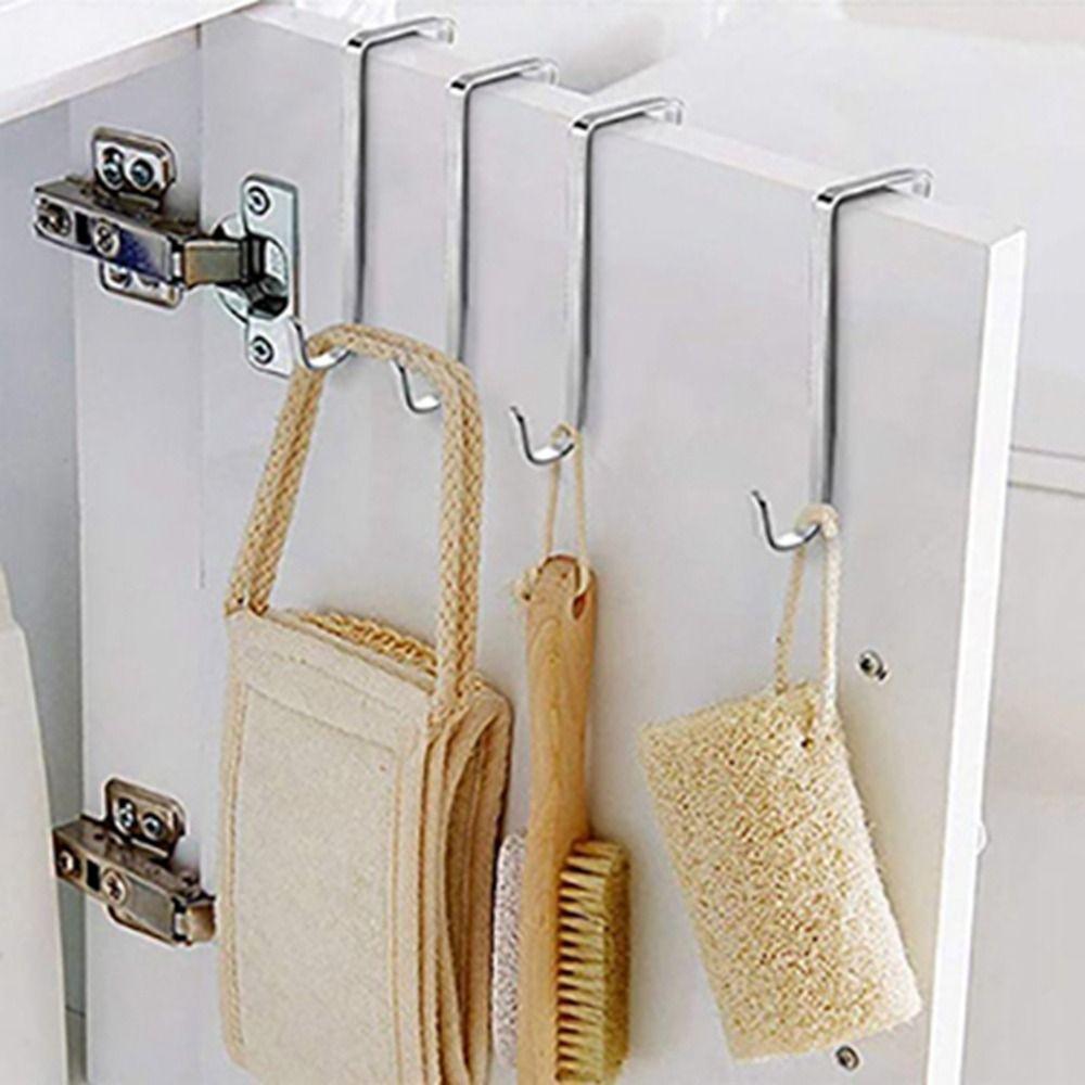 5Pcs 100x48mm Door Hanger Iron Door Hook Simple Adjustable Over The Door Hook  Hats