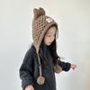 Rabbit Ear Baby Crochet Hat Solid Color Ear Protection Cap Fashion Hand Knitted Cap  Toddler