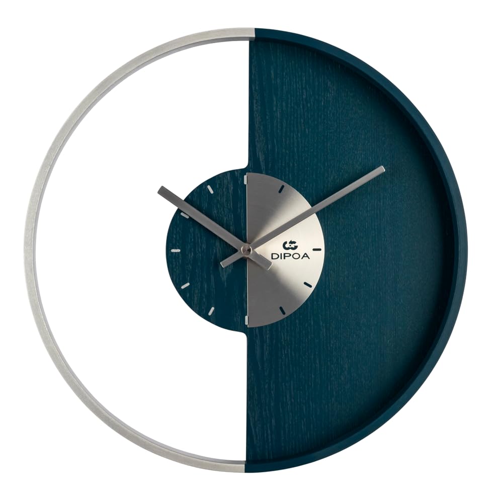 

DIPOA Wall Clock Stylish Background Living Room Europe Germany Wooden Wood 33cm Wall Clock WN117BU синий