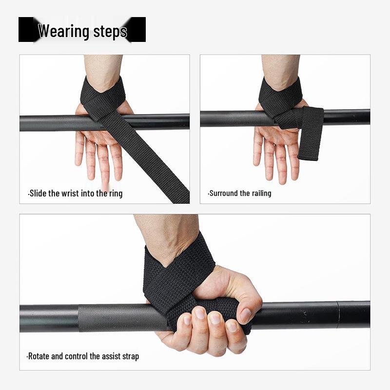 Pull-up & Deadlift Wrist Support Bands for Weightlifting & Fitness Training