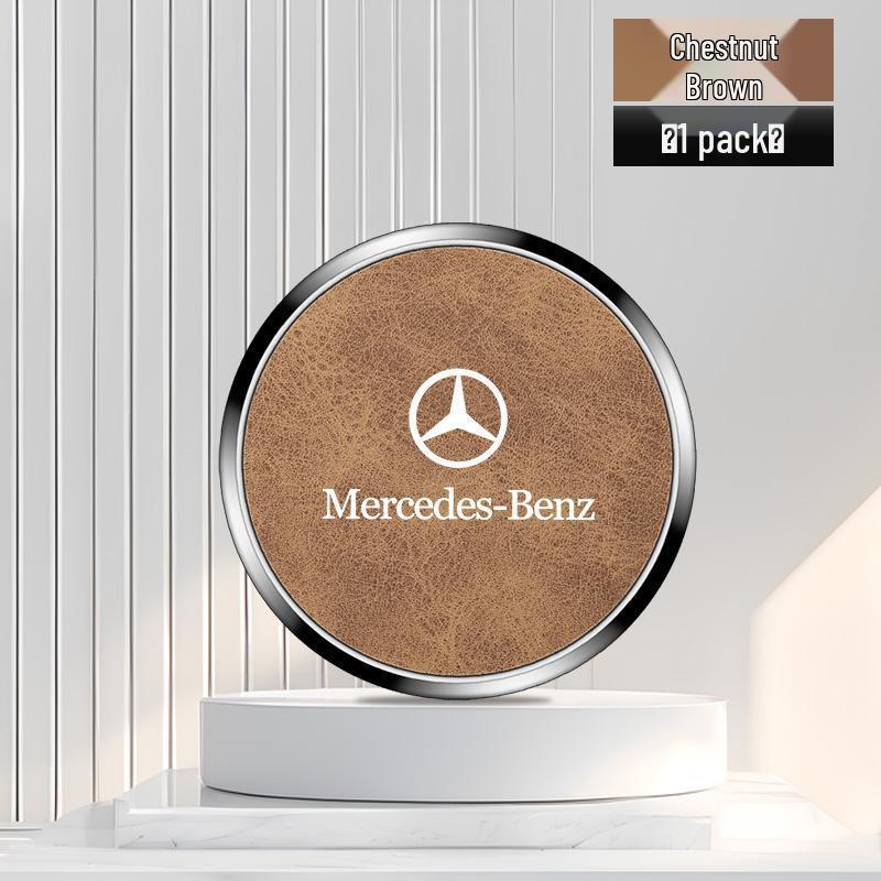 Mercedes-Benz GLE Alloy Water Cup Holder with Anti-Slip Pad for 2016-2026 Models