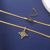 Teamer Stainless Steel Irish Witch Knot Celtics Knot Pendant Necklace Women Men Snake Chain Necklace Amulet Jewelry Wholesale