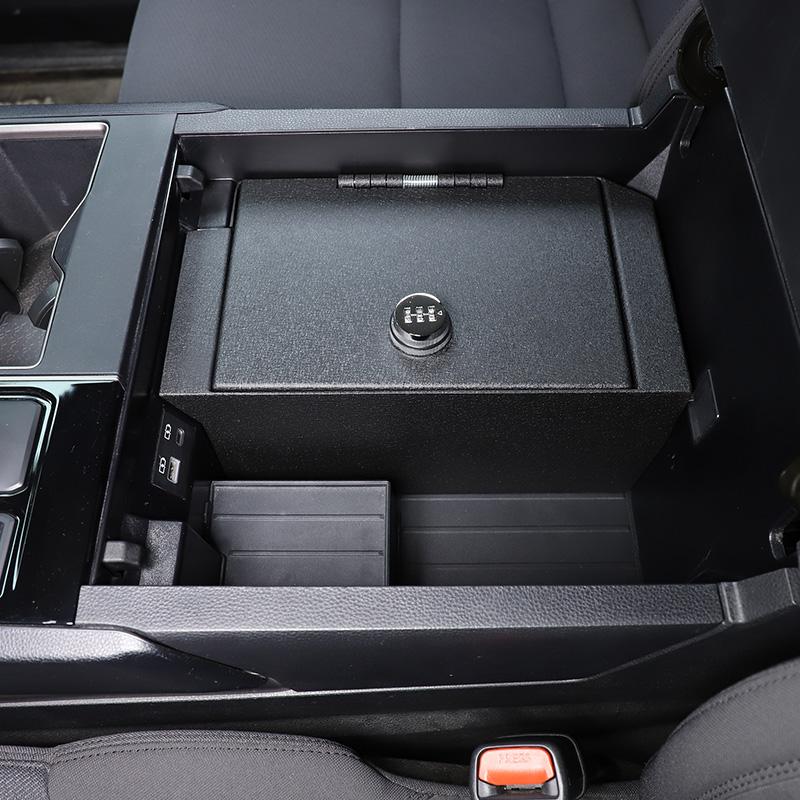 Password Lock Security Safe Box For Toyota Tundra 2025-2025 Aluminum Alloy Armrest Storage Privacy Protection Car Accessories