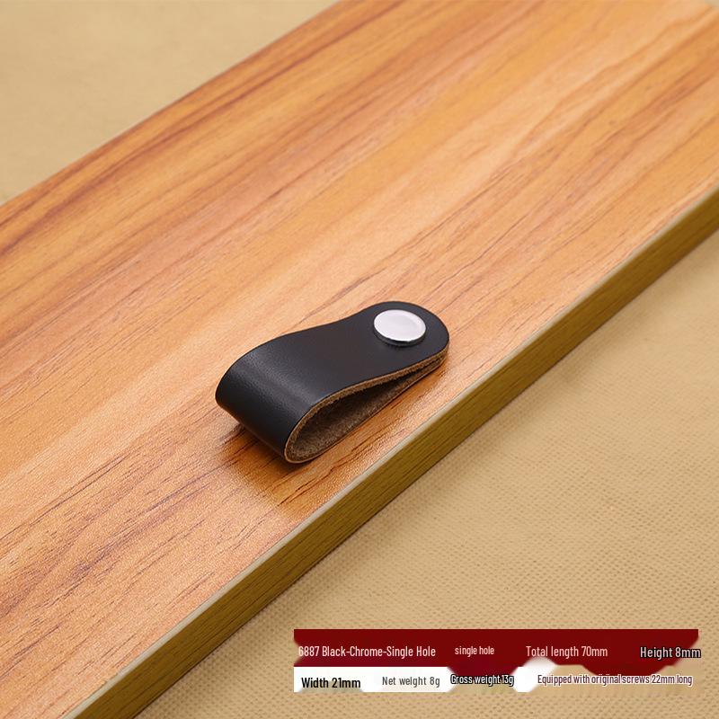 Brown-Black Leather Handle for Suitcases, Bags, Drawers, and Cabinets
