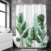 Cute Plant Pattern Shower Curtain With Hooks Waterproof Mildew Resistant Easy Install Washable For Home Bathroom Apartment
