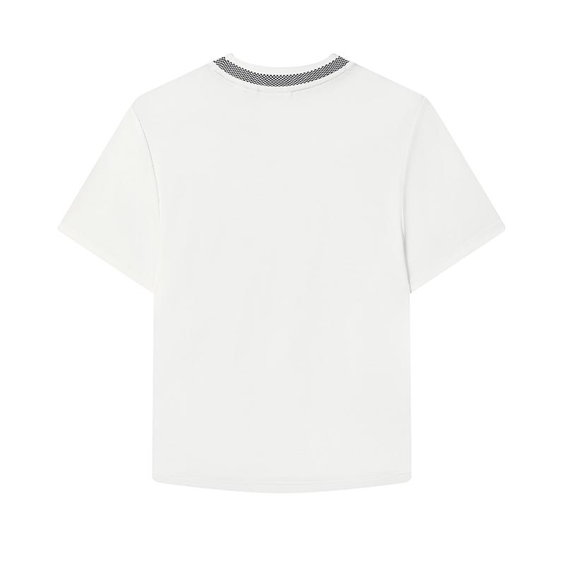 FILA T Shirts Men's Mist White Crew Neck Moderate F11W524113FWT