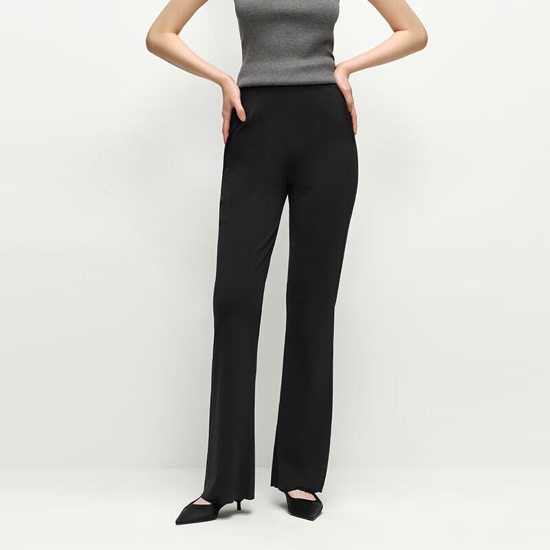 

OVVOVV Women s Classic Elastic Waist Knit Flared Pants M (160/68A)