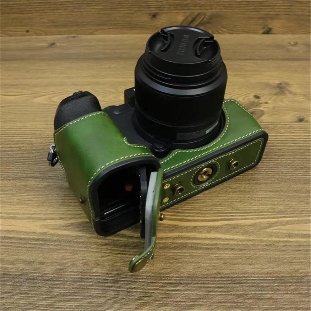 PU Leather Camera Case Bag for Fujifilm XS20 X-S20 15-45mm 15-35mm Lens With Strap Mini Case