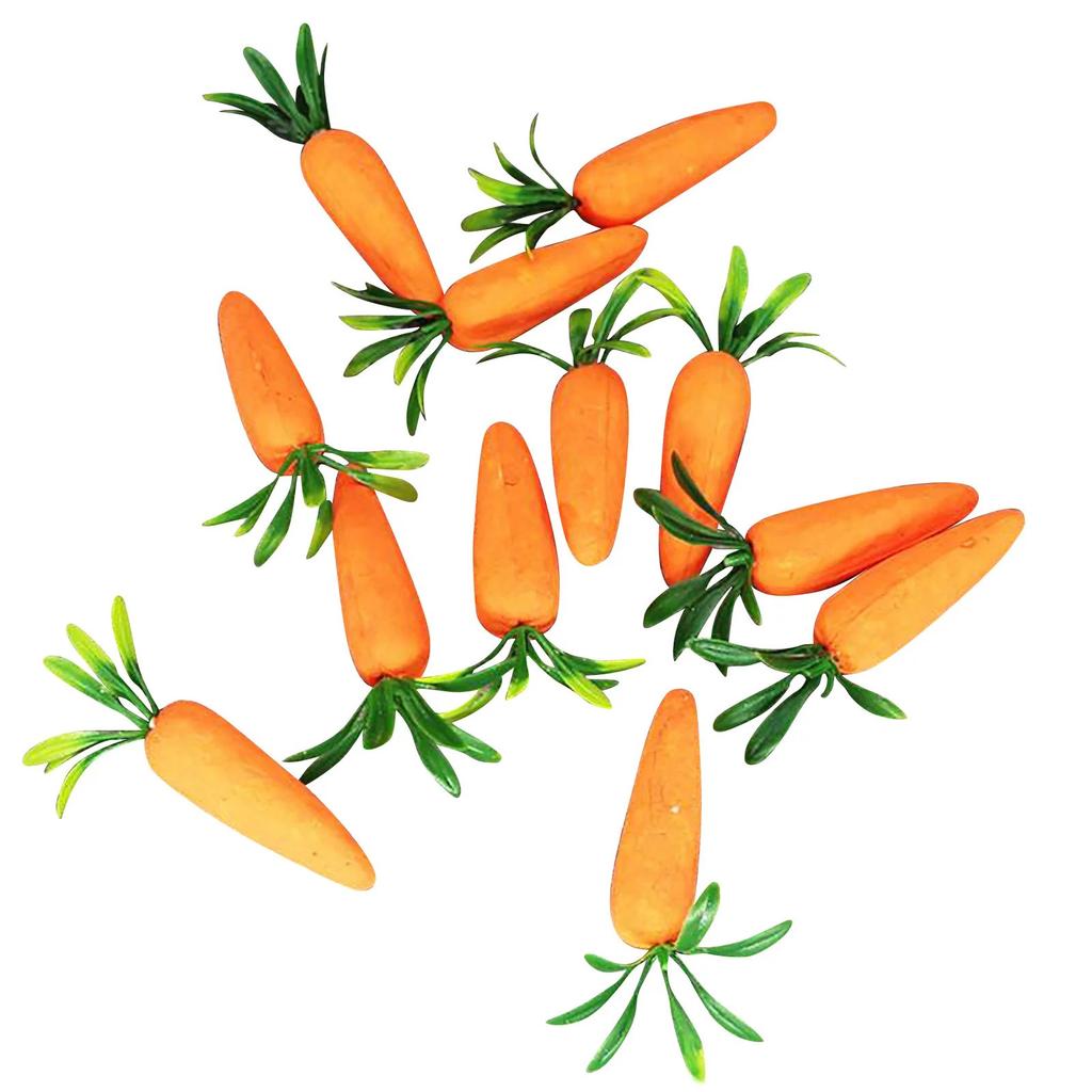 12 Pieces Of Artificial Carrot Artificial Vegetable Home And Kitchen Decorations Gifts