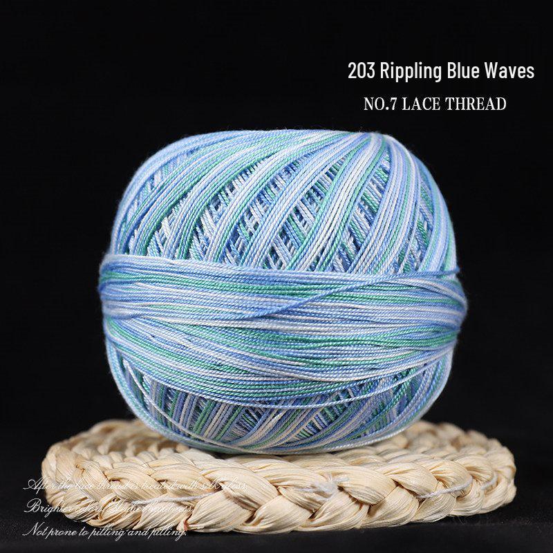 No. 7 Soft Silk Lace Yarn - Hand-Knitted, Strong Twist for Summer and Short Sleeves