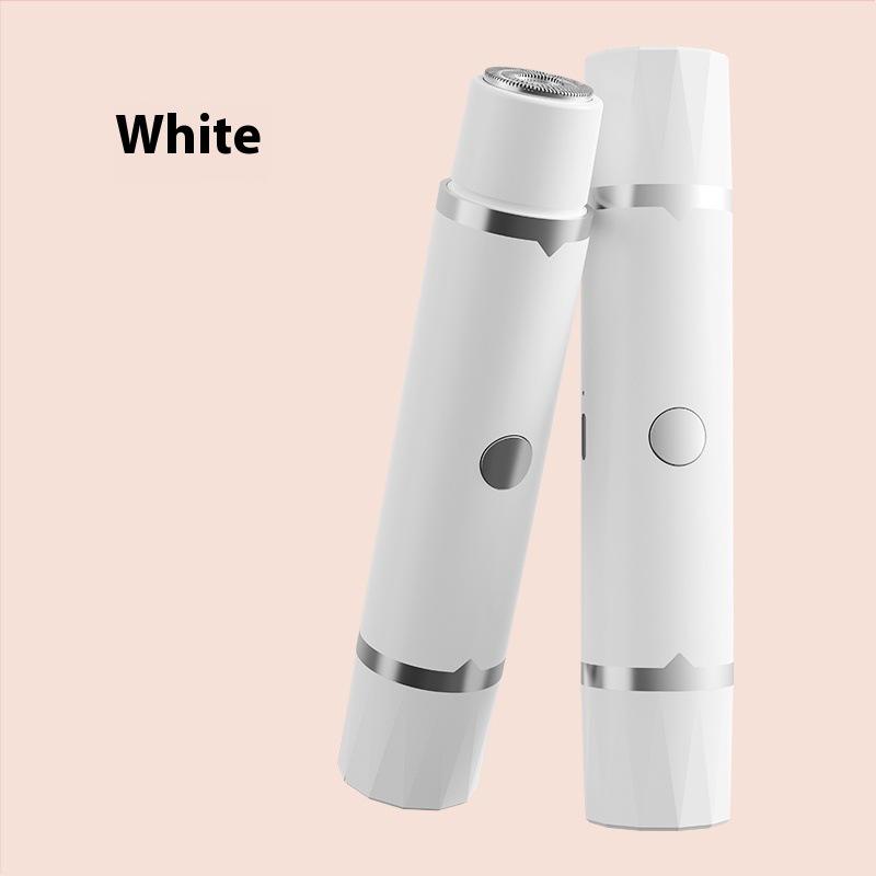 

Электробритва с двойной головкой для бритья интимных частей тела, инструмент для удаления волос на всем теле, артефакт, триммер для волос на ногах и подмышках, средство для удаления волос белый