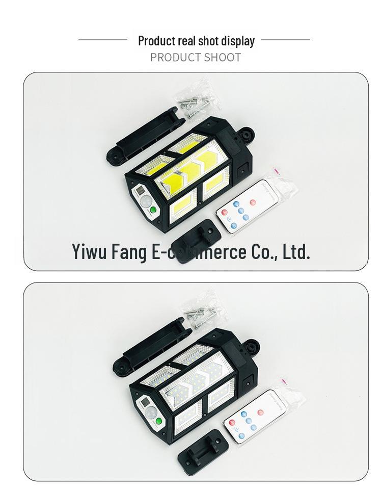 Remote-Control Solar Garden Wall Lights with Motion Sensor, 43 LED Outdoor Light-Control Street Lights.