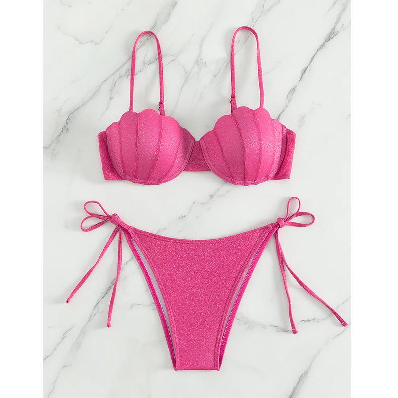 

Flash Shell бикини комплекты купальник для женщин сексуальный пуш-ап купальник женский с низкой талией купальный костюм пляжная одежда купальный костюм L розы красного