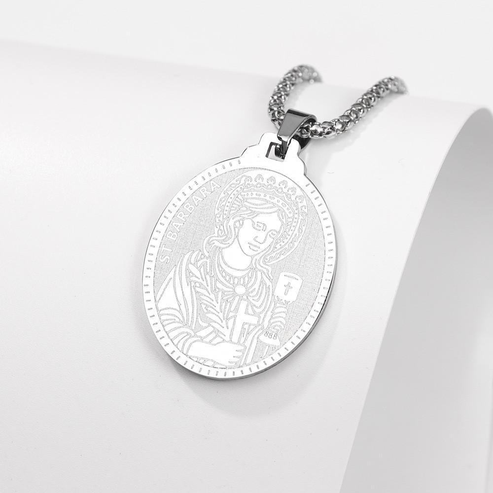 Santa Barbara Men's Necklace Santa Barbara Medal of Honor Men's Pendant Necklace Jewelry
