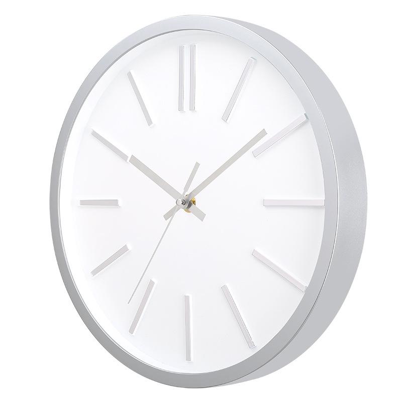 12 Inch 30CM Silent Wall Clock, Creative and Fashionable, Three-dimensional Digital Minimalist Clock for Home Living Room
