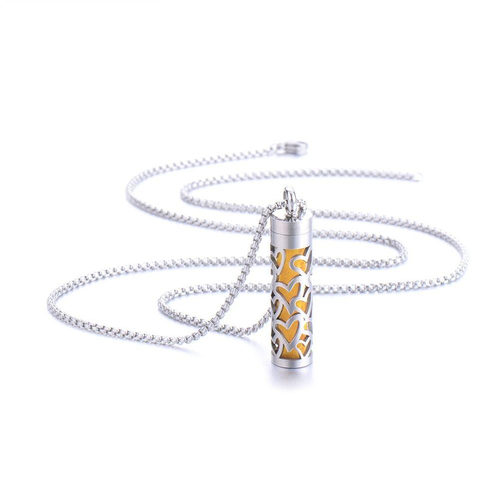Stainless Steel Perfume Oils Necklace Essential Oil Diffuser Necklace  Jewelry Accessories