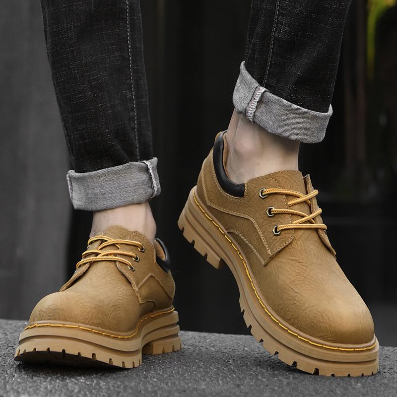 2025 herrskor retro verktygsskor business casual läderskor herr nötsenskinnssulor stor tåsko brittiska Martin-kängor