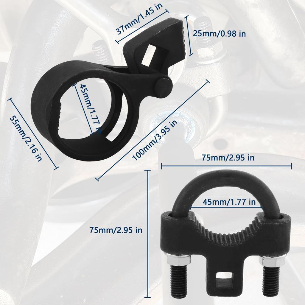 Inner Tie Rod Removal Tool 3/8” Tie Rod End Removal Tools 30-42Mm,Inner Tie Rod Hex Wrench Repair Removal Tools 29-42 Mm With 1/2" Drive Black