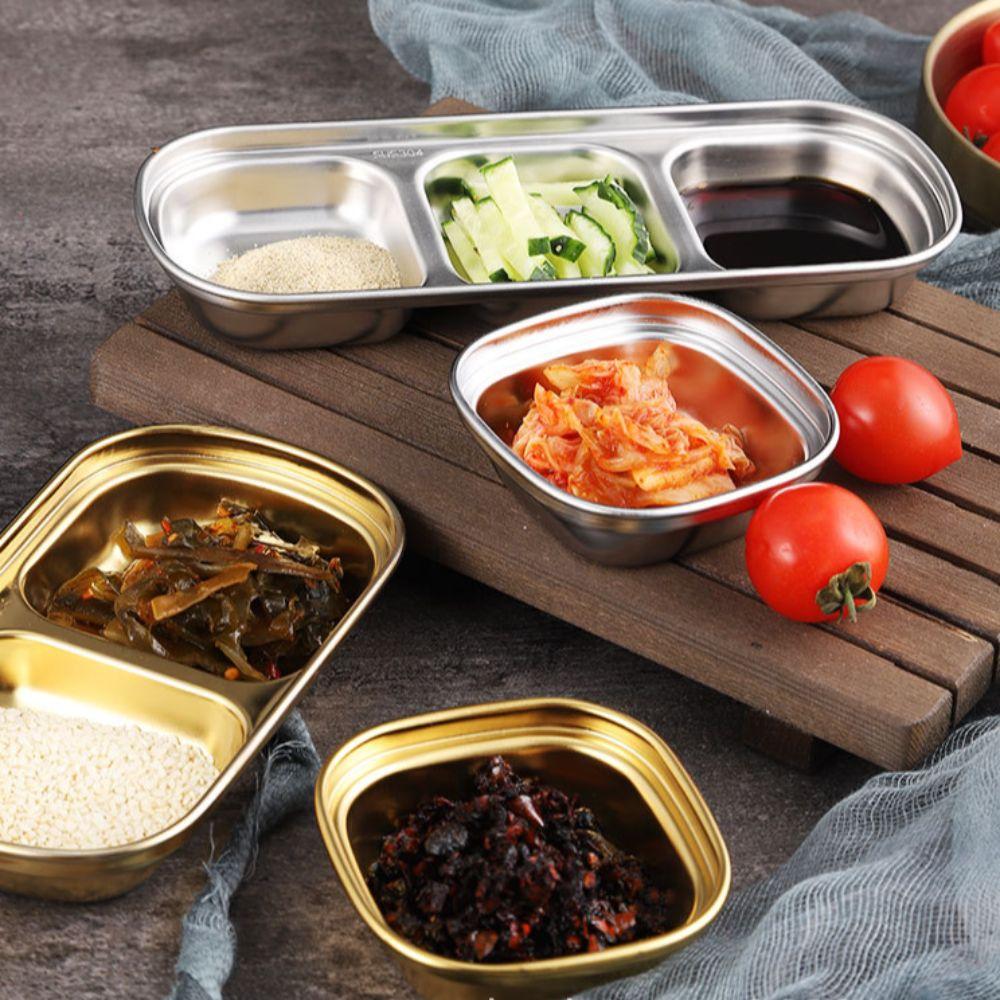

Stainless Steel Sauce Dish Sushi Dipping Spice Dipping Tray Mini Gravy Boats