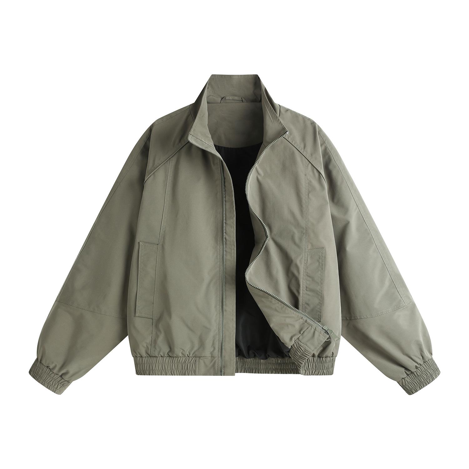 Jianheng Men s Trendy Windproof Stand-up Collar Jacket for Spring and Autumn XL (recommended for 110-130 jin) армия зеленый