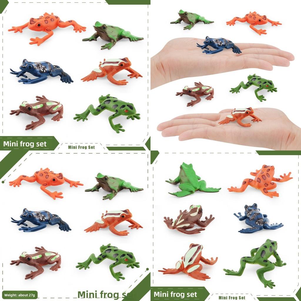 Miniature Frog Animal Model Pvc Desktop Decor For Kids Learning And Collecting