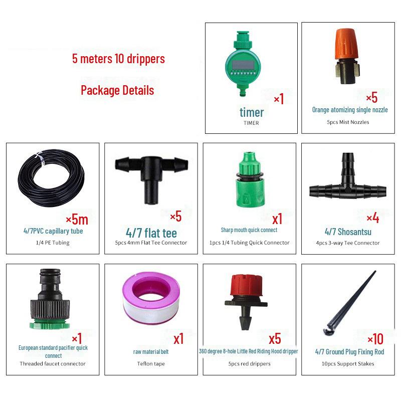 30m DIY Drip Irrigation Set for Gardening - Automatic Watering System for Plants