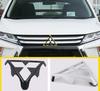 For Mitsubishi Eclipse Cross 2018 2019 2020 2021 2022  Car Front Grill Centre Logo Frame Central Panel Sequin Cover Trim Sticker