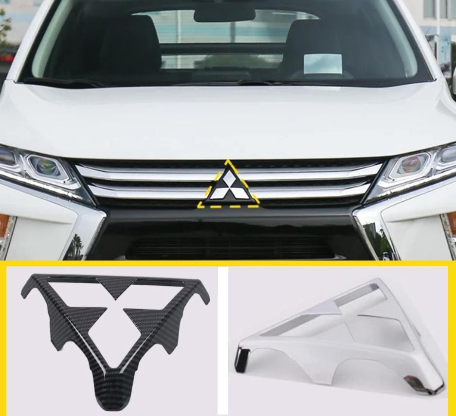 For Mitsubishi Eclipse Cross 2018 2019 2020 2021 2022 Car Front Grill Centre Logo Frame Central Panel Sequin Cover Trim Sticker