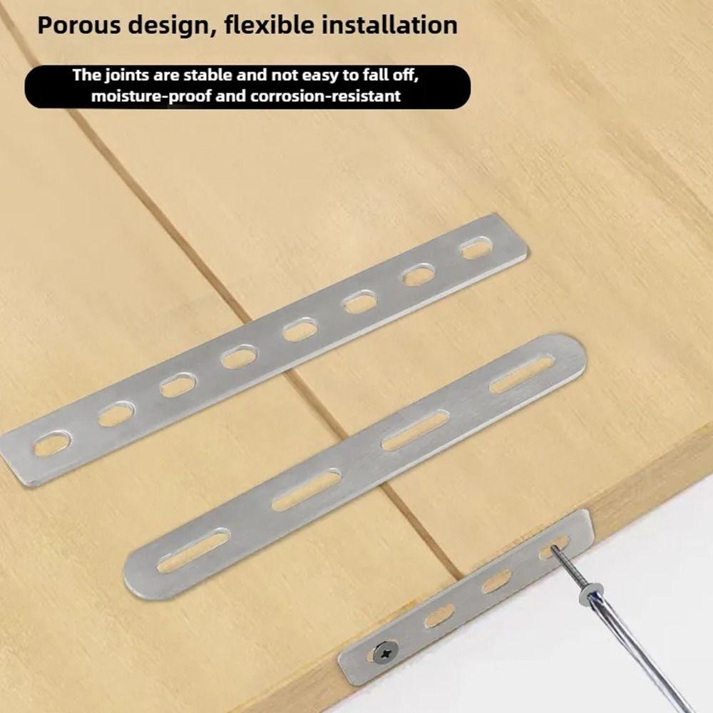 1Pcs Durable Straight Brace Angle Bracket Stainless Steel Mending Corner Bracket Flat Fastener Connection Plate