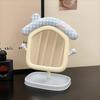 Portable Cute Makeup Mirror High-definition Storage Desktop Decorative Mirrors Adjustable Angle Creative Cartoon House Mirror