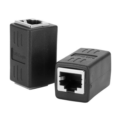 2 Stück Kabelkupplung RJ45 LAN-Stecker Einbautyp Buchse auf Buchse Adapter für Cat7 Cat6 Cat5e