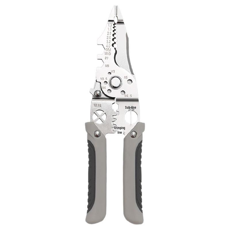 Hengzheng 7-Inch Industrial Grade Multifunctional Wire Stripper for Cutting, Peeling, Pulling, and Winding Multi-core Wires.