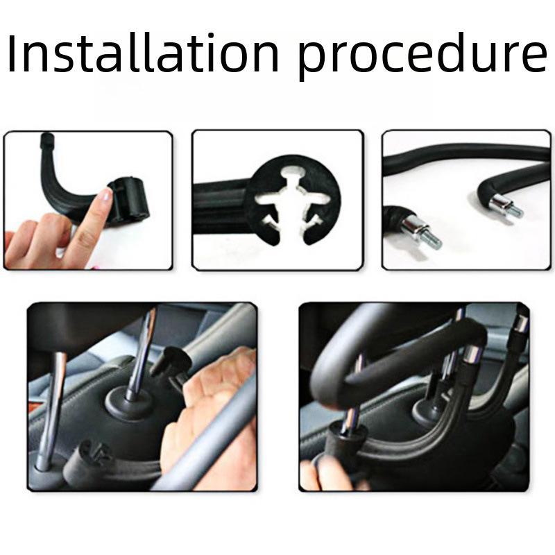 Multifunctional LED stainless steel car clothes hanger.