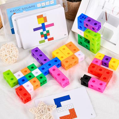 Kostka Rubika Puzzle Klocki Edukacyjne dla Przedszkola Rozpoznawanie Kolorów Klocki DIY Zabawki Prezenty Zmieniające Kolory
