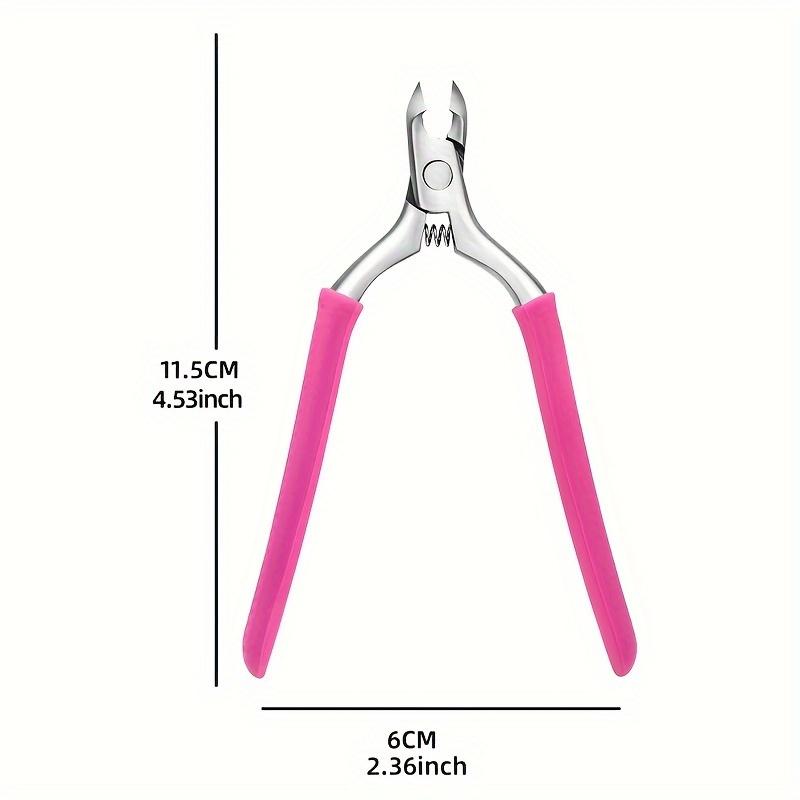 Manicure Silicone Cuticle Scissors ColorNon-slip Handle Cuticle Pliers Trim Nail Edges Barb Cuticle Scissors Manicure Silicone C