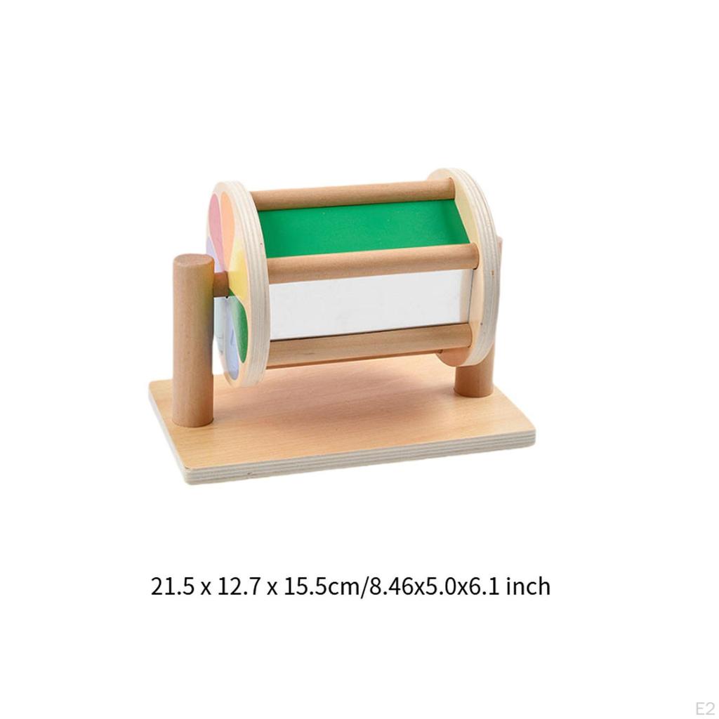 Montessori Rotating Drum Educational Toy Wheel Rolling Sensory Development for 1-3