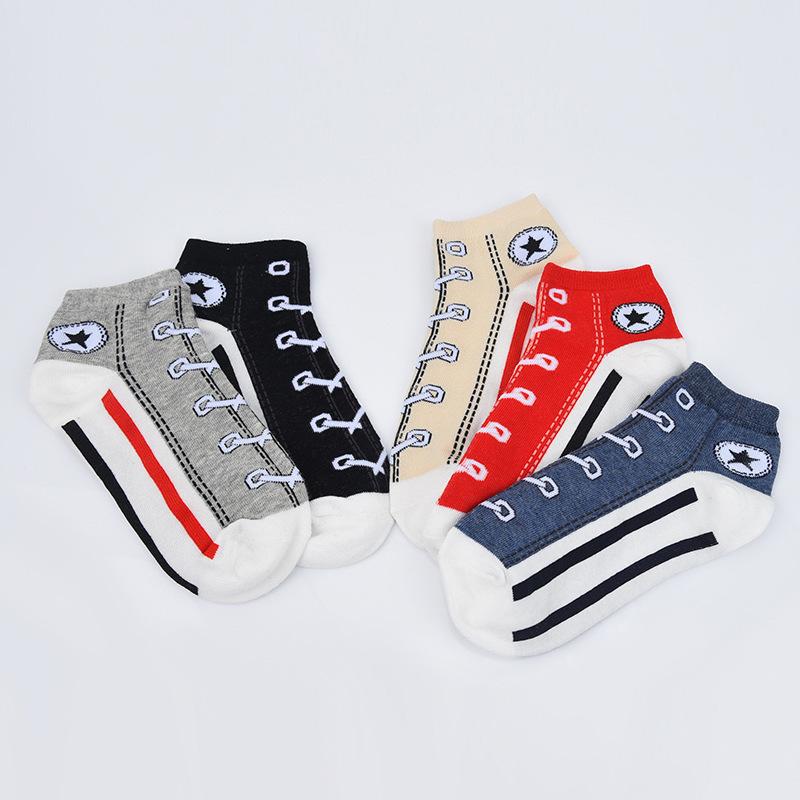 Mote Herre- og Damesokker, Deodorantsokker, Båtsokker Parodi Sportsokker, Sokker med Skomønster Lavskårede Trendy Sokker