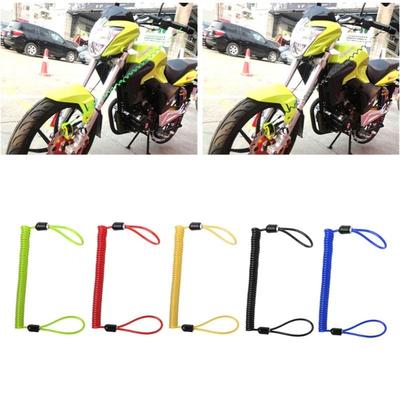 150cm Alarm Scheibenschloss Sicherheit Diebstahlschutz Motorrad Rad Scheibenbremse Tasche und Erinnerungs Spiralkabel.