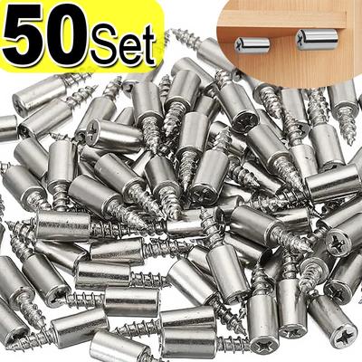 50/30/20Set Stellschrauben Schraube Regal Dübel Werkzeugkisten Gummihülsen Bolzen Stütznägel Holz Glas Kleiderschrank Befestigungen Beschläge